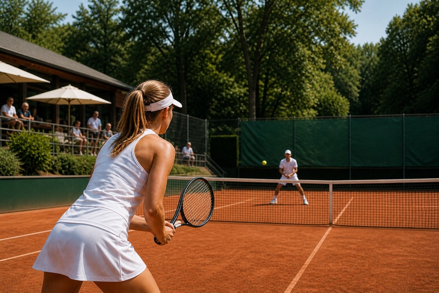 Clay tennis court