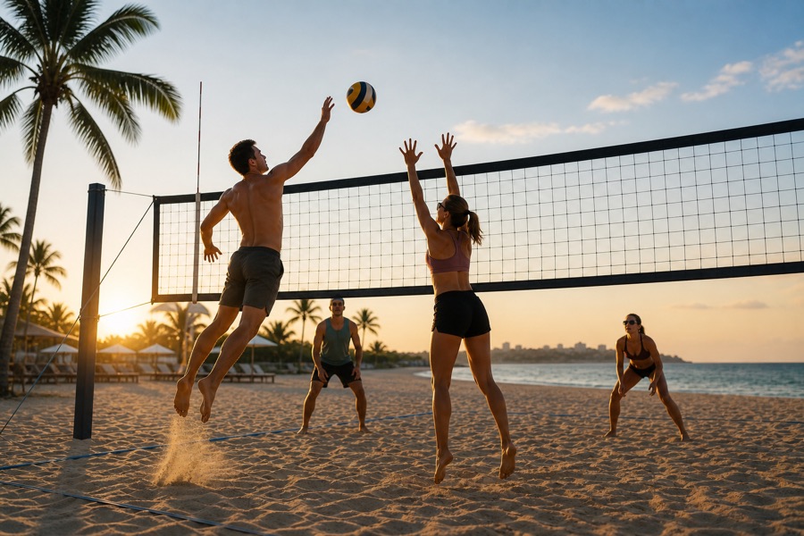 Beach volleyball court